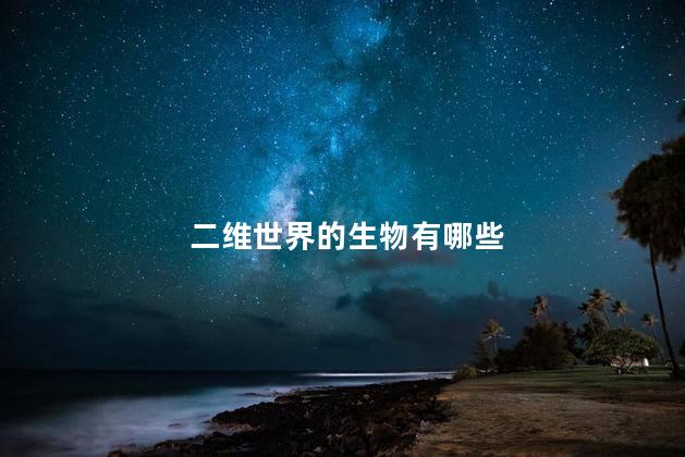  二维世界的生物有哪些,存在二维生物吗